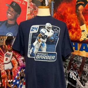 Y2K Dallas Cowboys Marion Barber‎ NFL Football Player Tee Sz Large